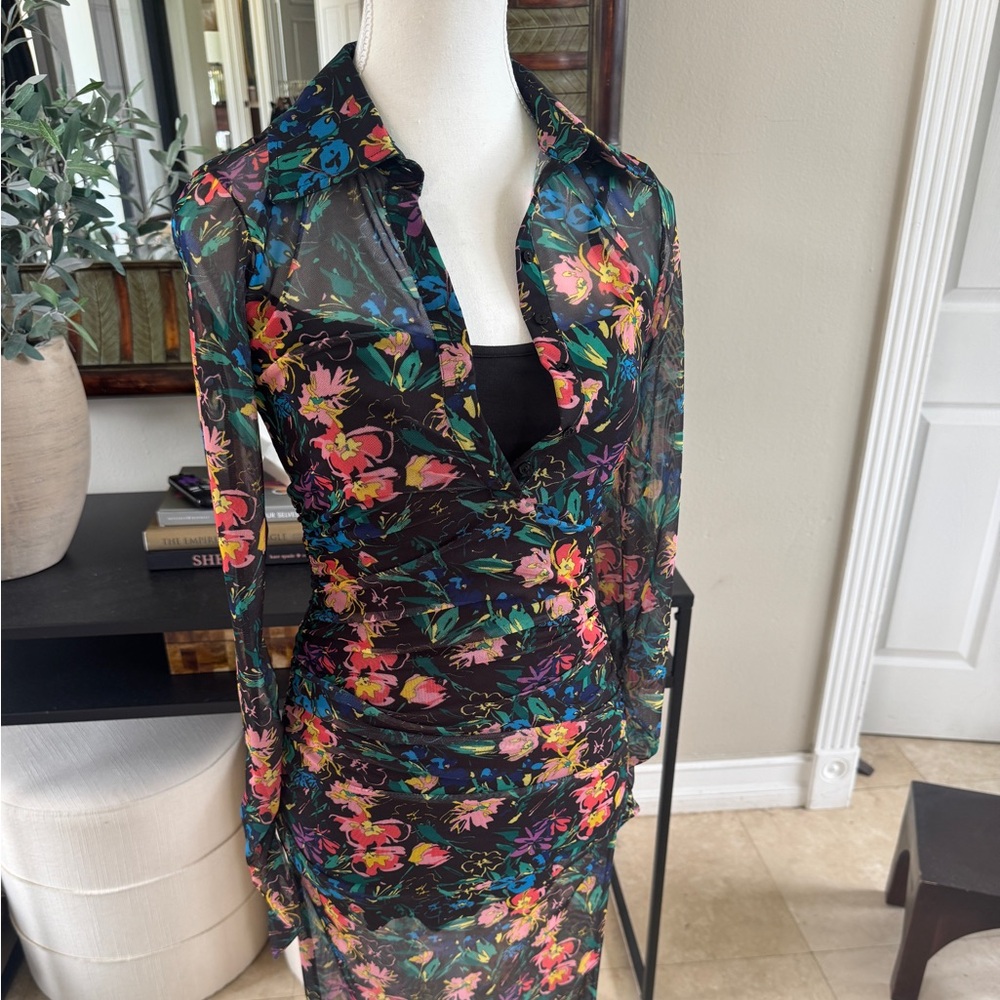 New!! Ted Baker Bbethaa Mesh Shirt Dress